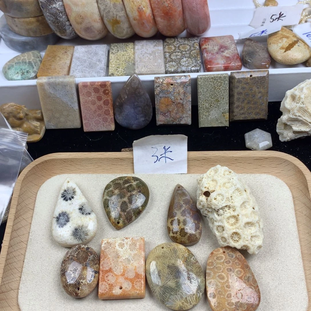 硅化珊瑚（珊瑚玉）无未镶嵌橙*?