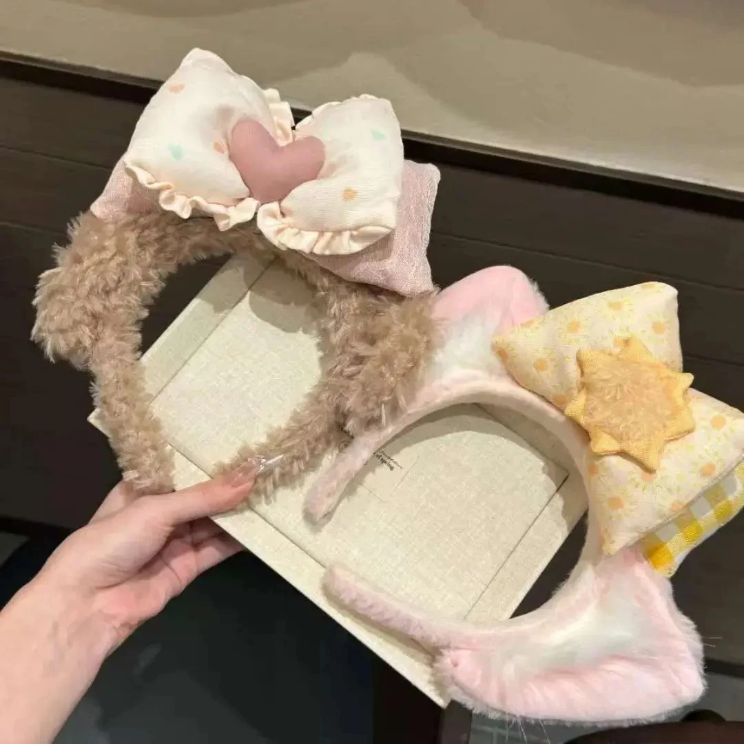 雪莉玫爱心蝴蝶结发箍女2025新款早秋洗脸头箍游乐园拍照发卡头饰