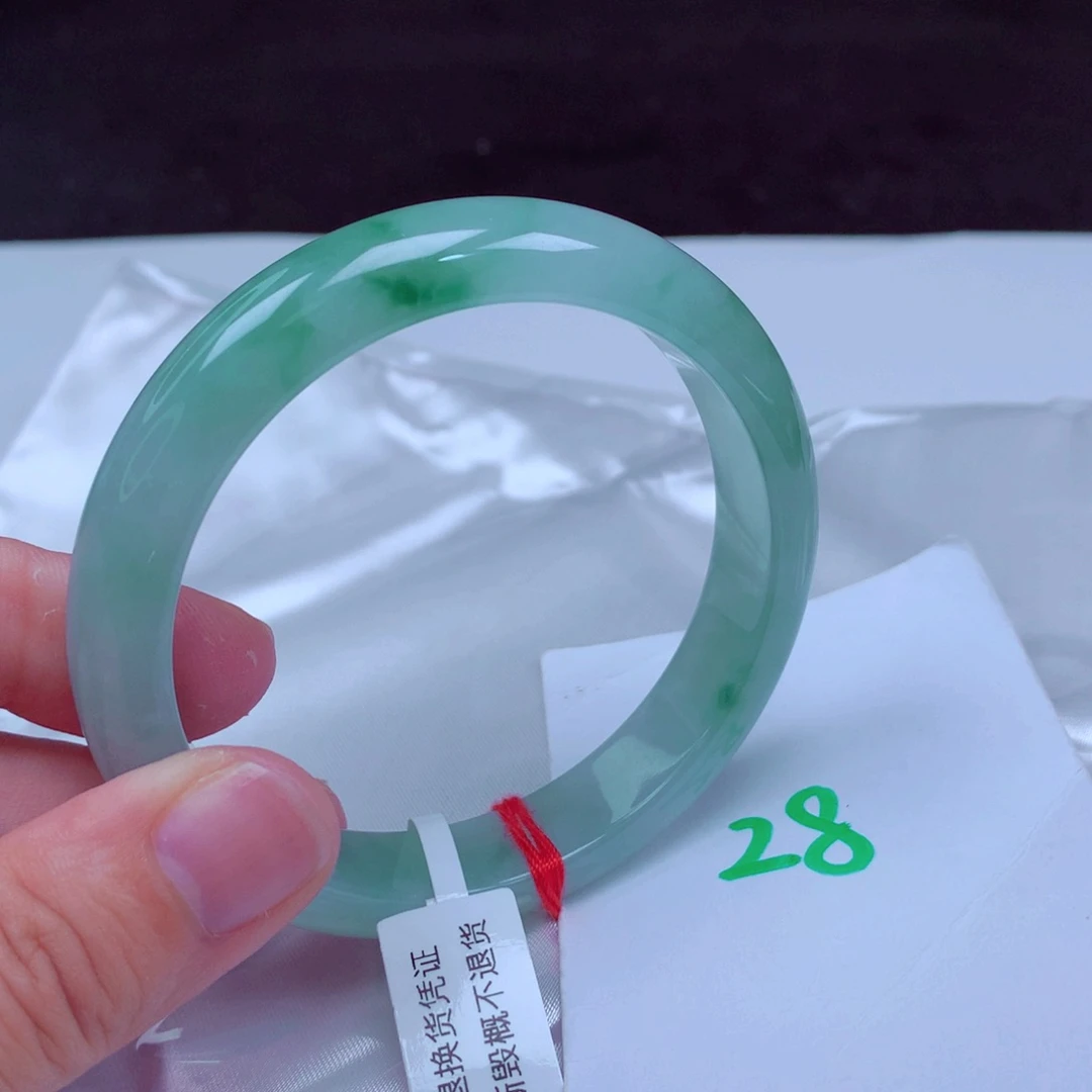 未镶嵌手镯翡翠缅甸天然A货翡翠手镯57.8