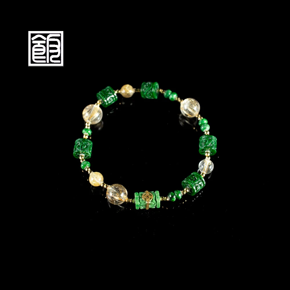 【金茂】饭饭珠宝 18k金翡翠百搭手串（天然珠宝多样性发）