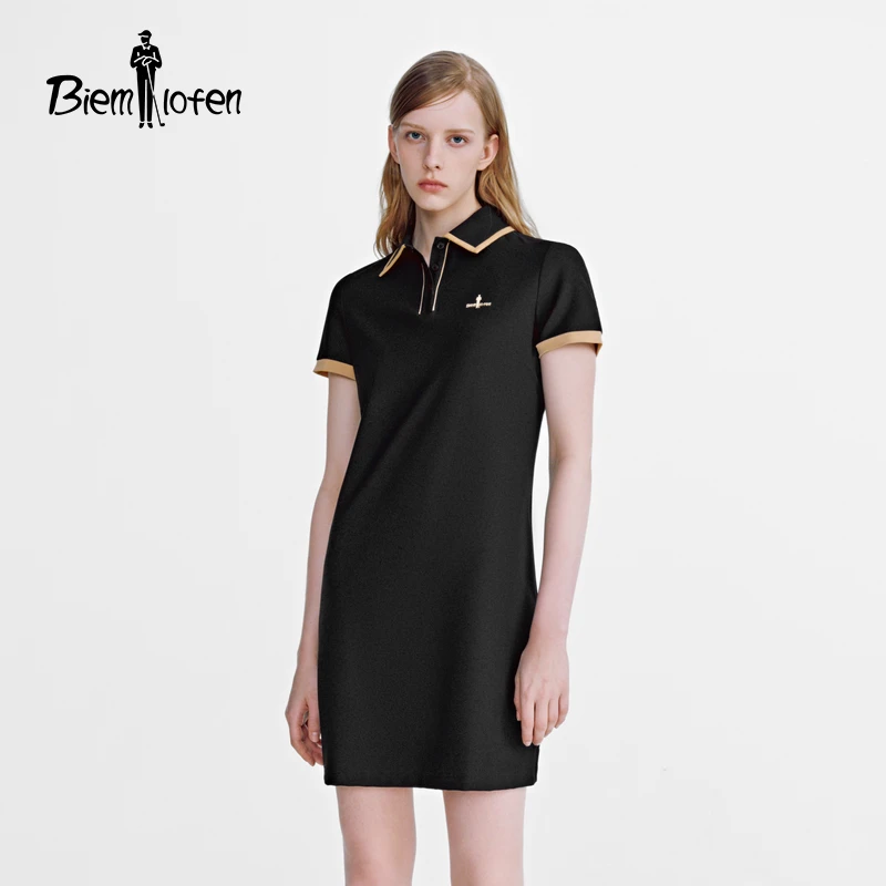 【进口冷感科技面料】比音勒芬2025夏季新款裙子polo领连衣裙1358