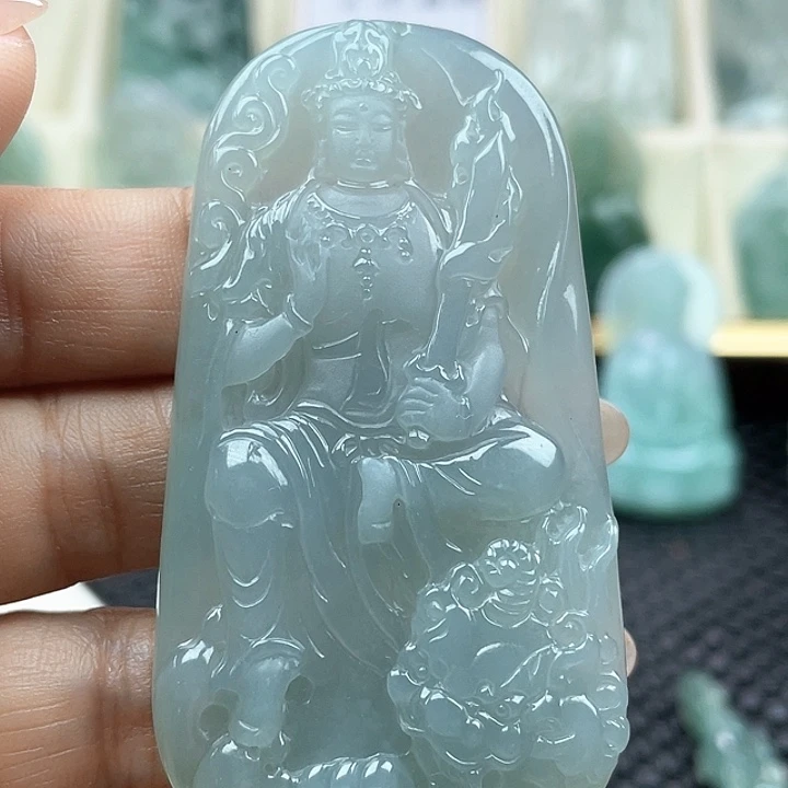颈饰未镶嵌翡翠剑*天然翡翠文殊