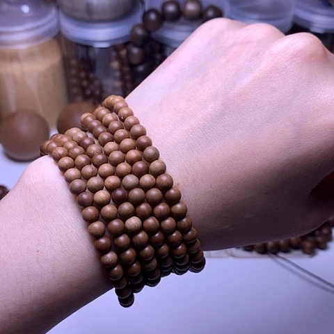檀香木手串/手链老山檀香黑肉0.5/216多圈
