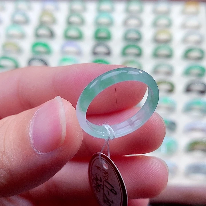 翡翠未镶嵌戒指19-20号