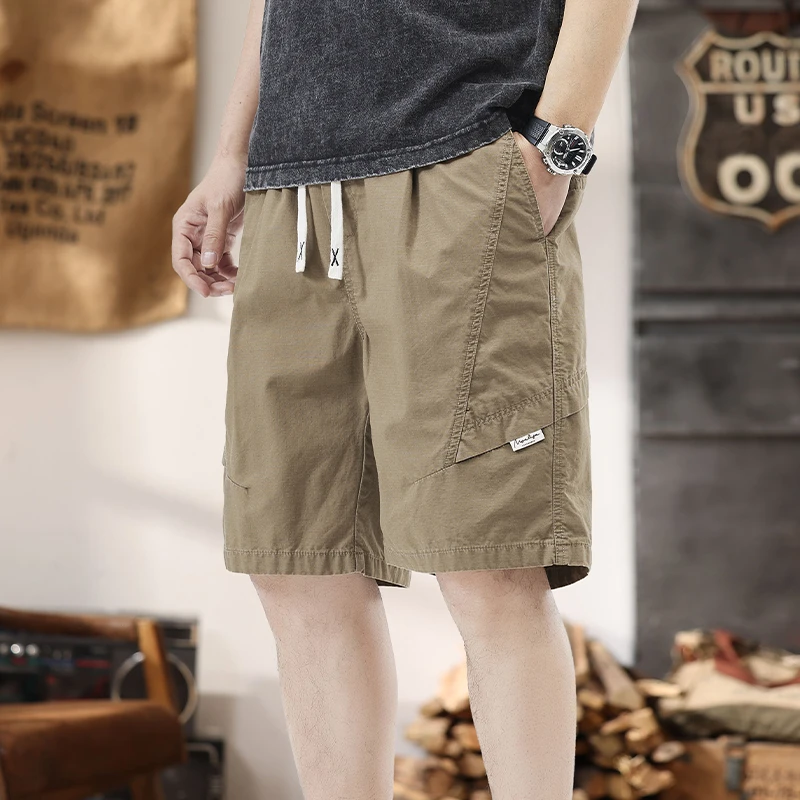夏季新款短裤松紧腰宽松冰凉透气吸汗薄款五分裤男短裤