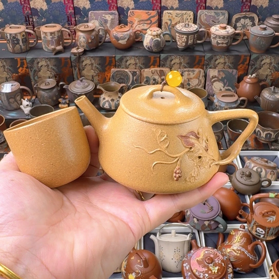 茶壶紫砂150ml精工半手