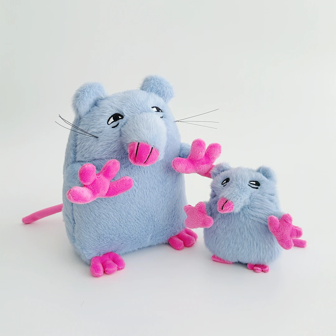 小妹妹还没睡呀比披萨塔鼠发声公仔小砖老鼠录音玩偶抽象生日礼物