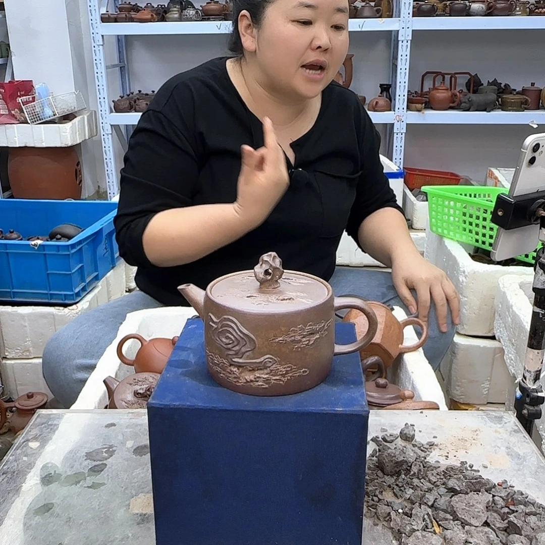 茶壶紫砂宜兴紫砂壶原矿手工制作瑕疵处理