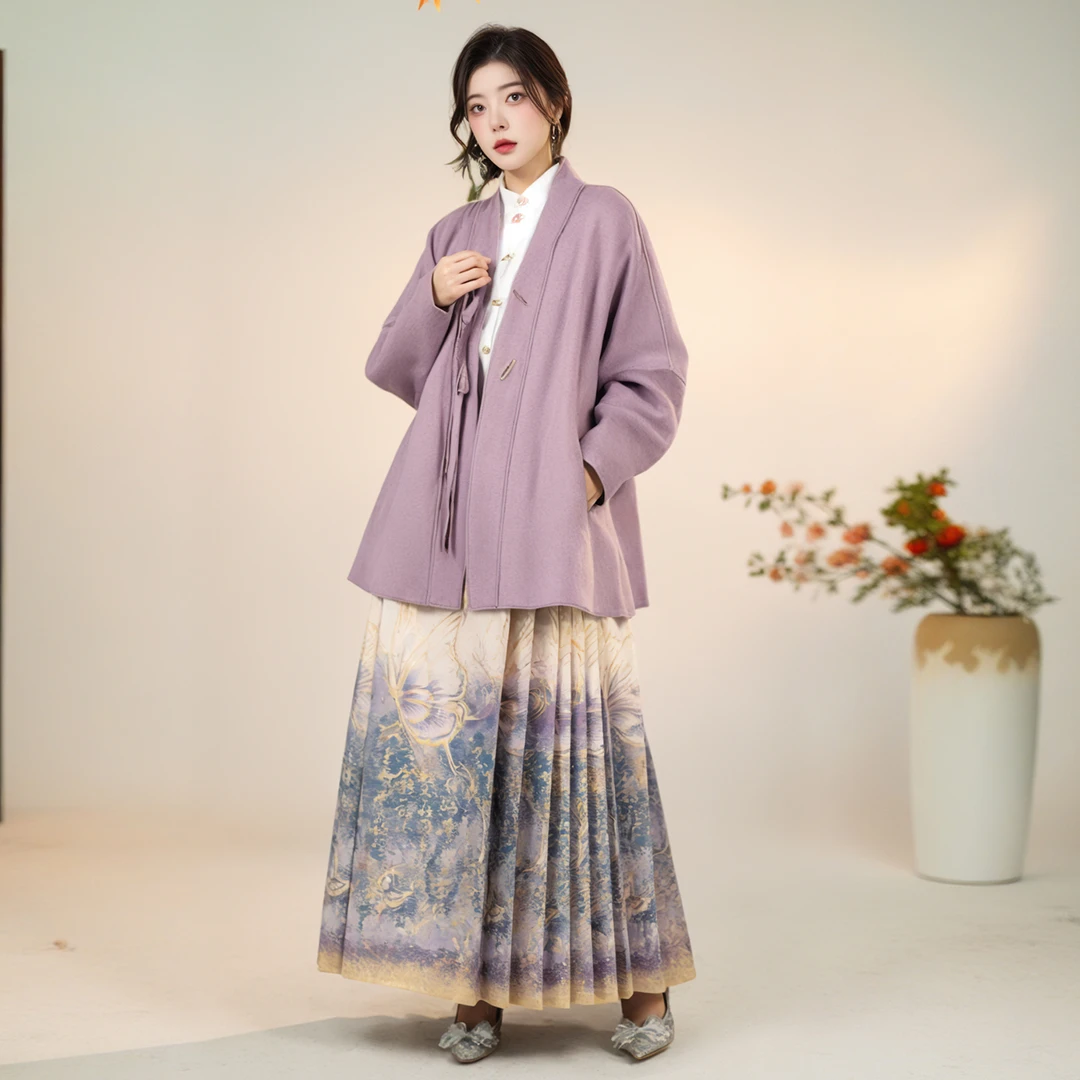 寒山渡【庄周梦蝶】明制女装汉服马面裙秋冬新款