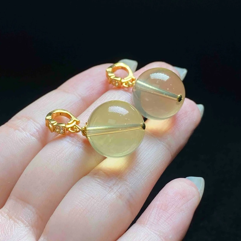 【小魏总返场福利】S925黄水晶单珠吊坠（15mm+）【多样性发一】