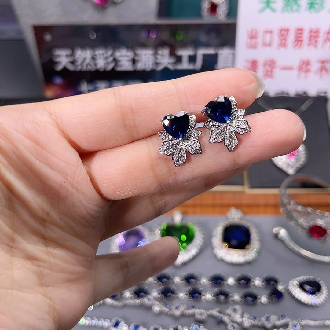 蓝宝石手链银S925镶嵌t z 20