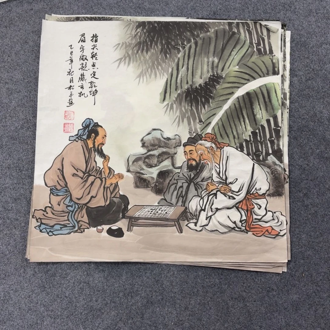 国画50×50精品人物手绘画画画