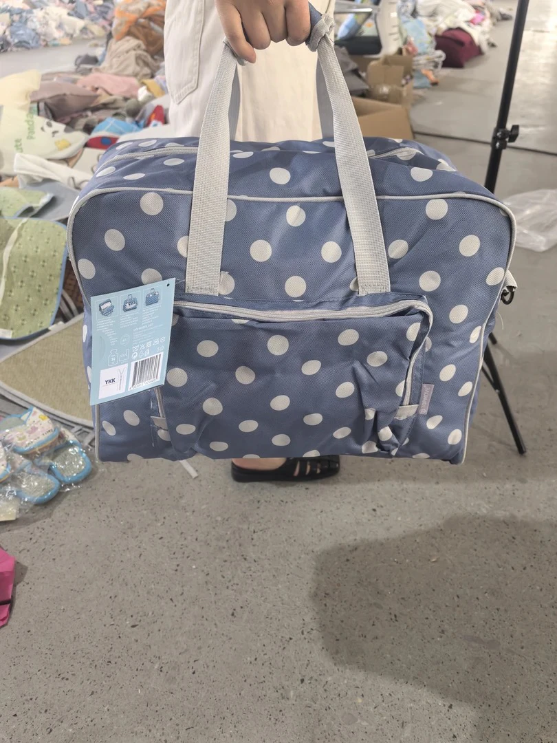 《辉岳》约20*30*45蓝色波点款短途旅行手提包发1不带盖