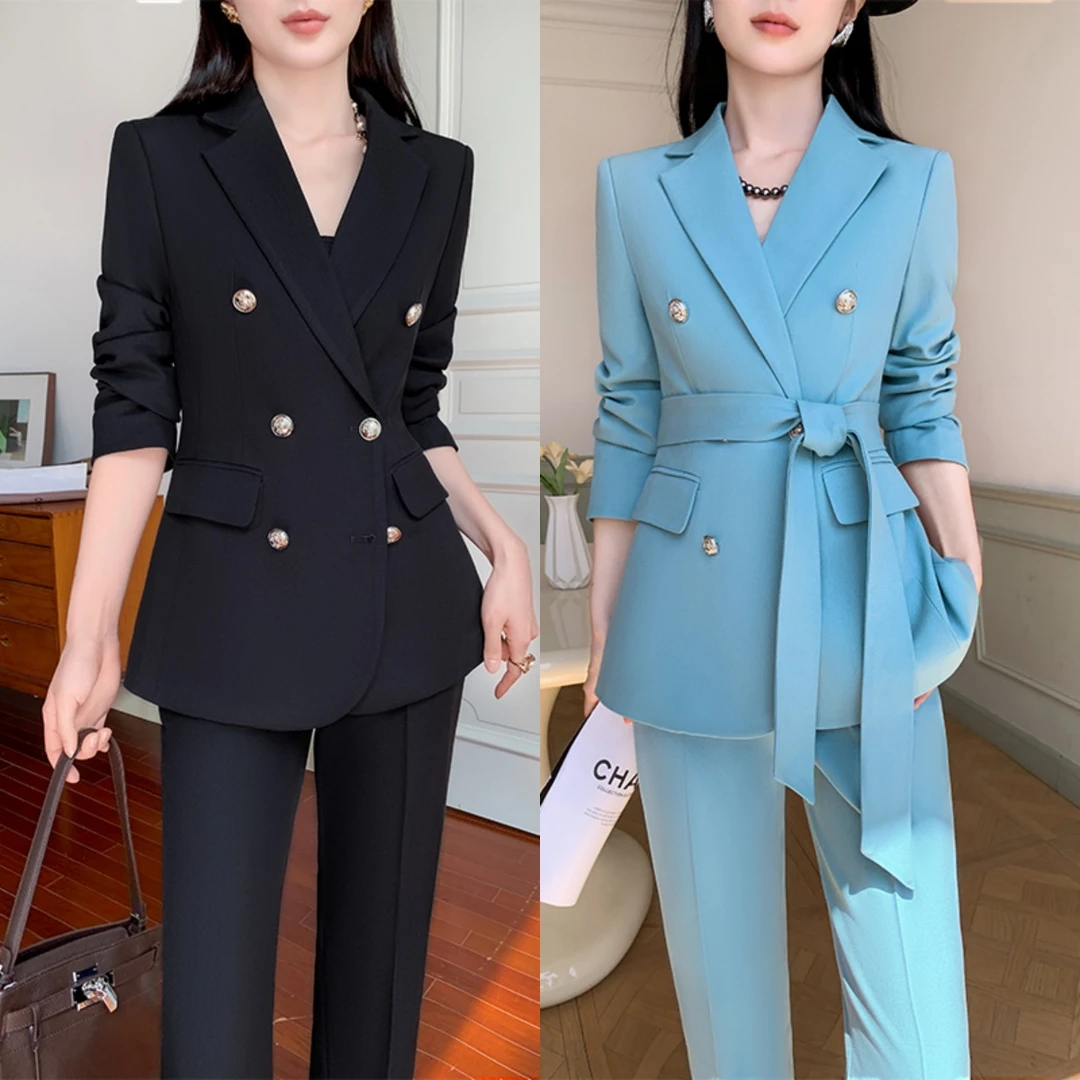 高端西装套装女2025新款干练气质西服外套通勤面试职业正装女装