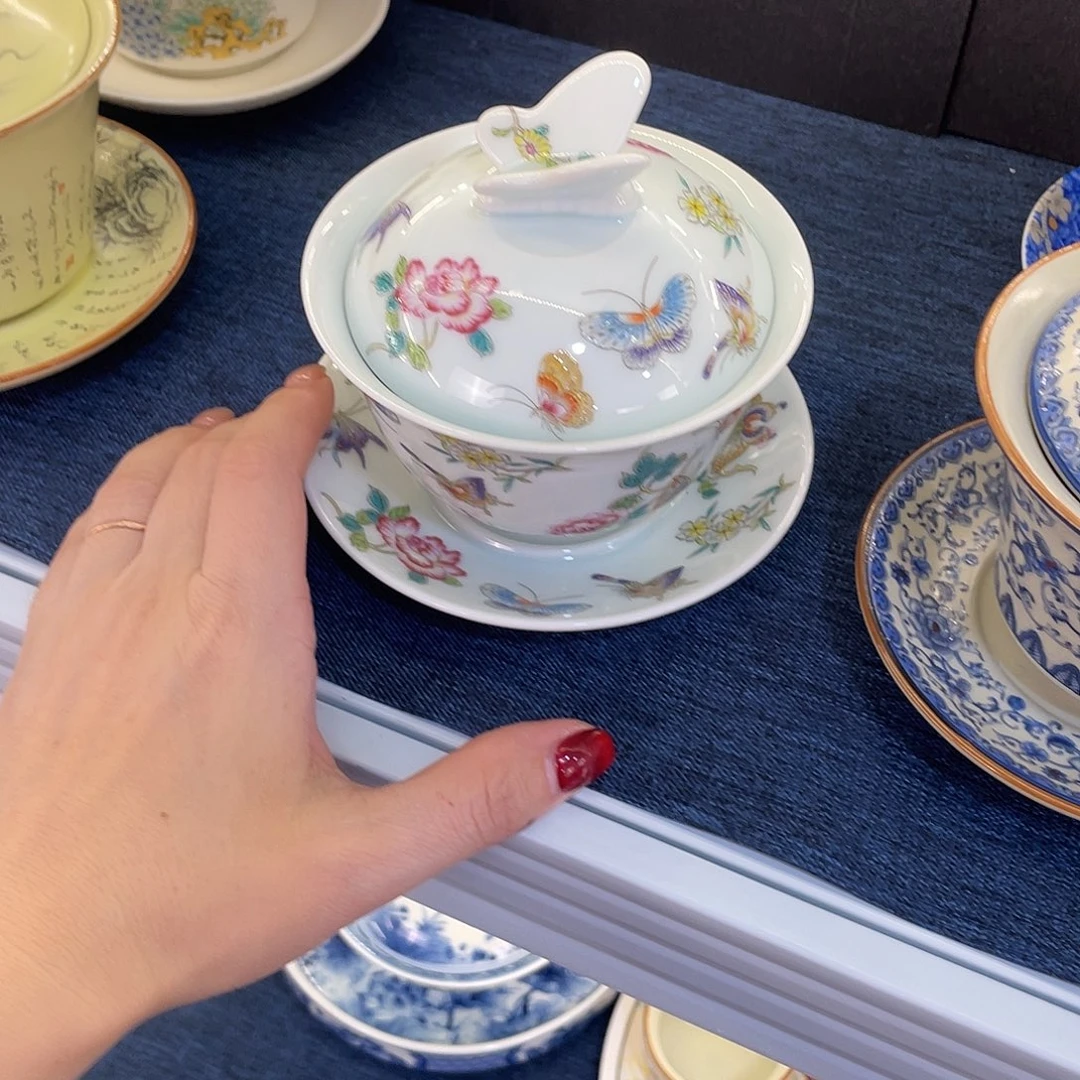 陶景德陶瓷盖碗茶具