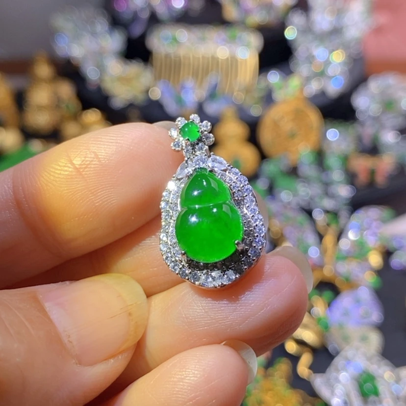 【闪购商品】银S925镶嵌挂件翡翠