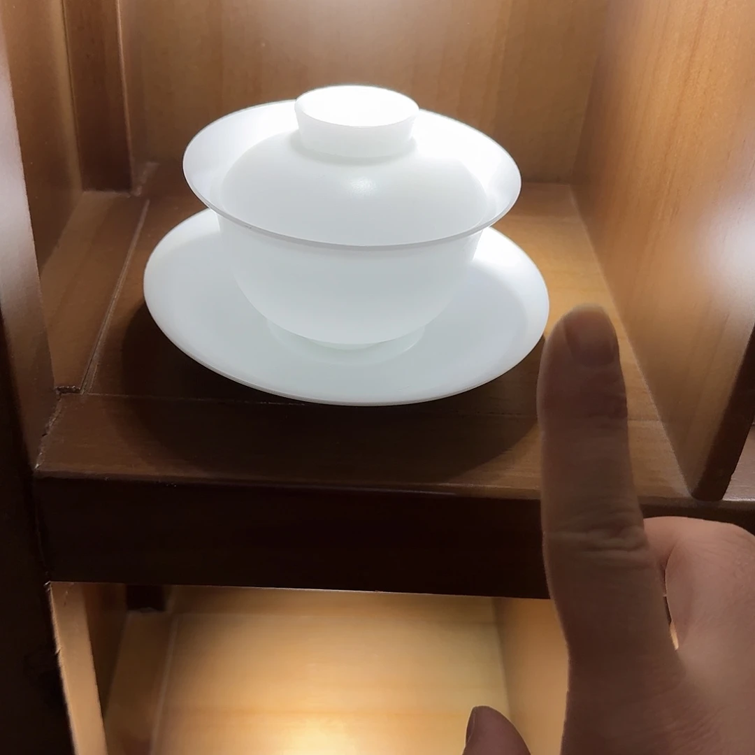 杯子陶微瑕冰薄胎盖碗一个