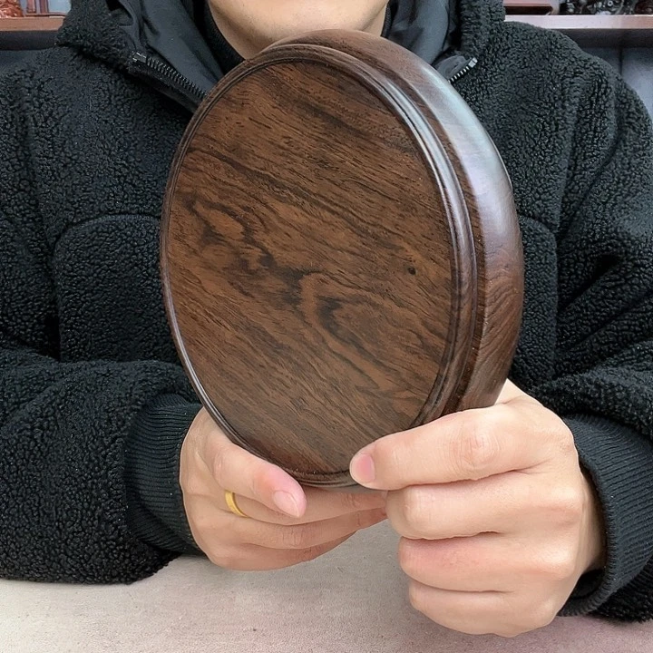 乌木类端景台十六公分整料底座两个