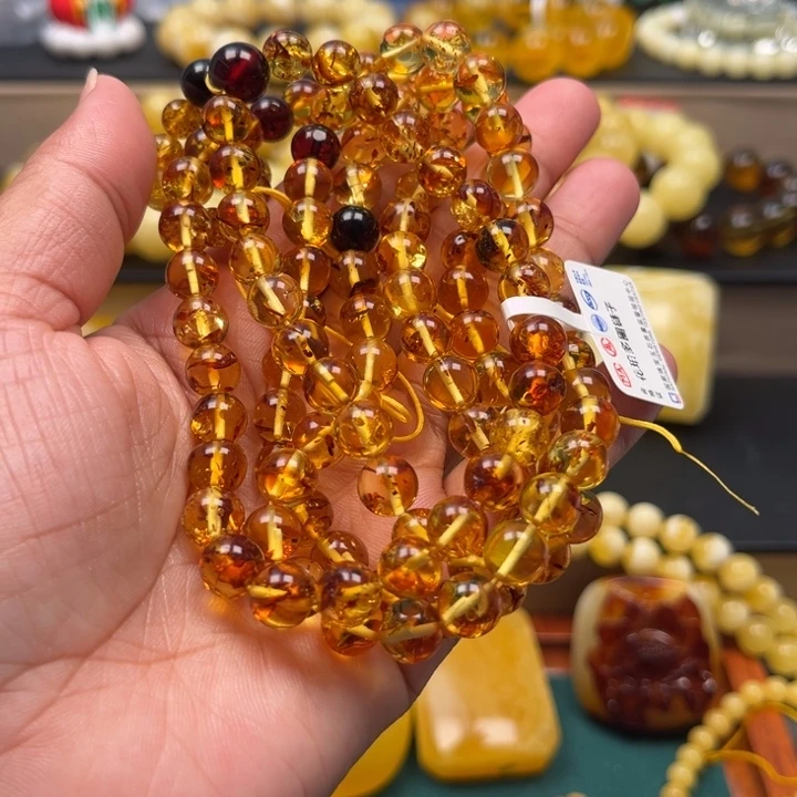 琥珀未镶嵌珠宝奇石M71号7.9+花珀微瑕