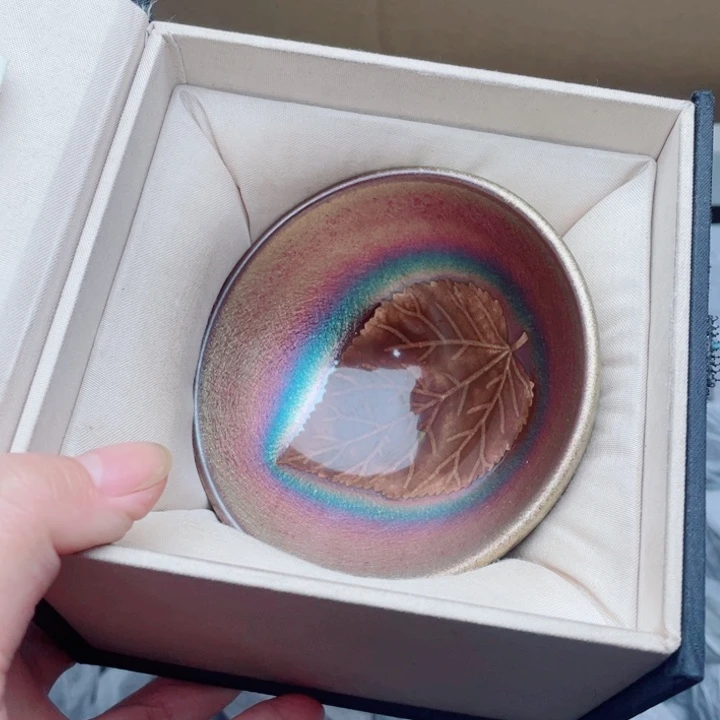 茶盏一叶知秋平口配礼盒