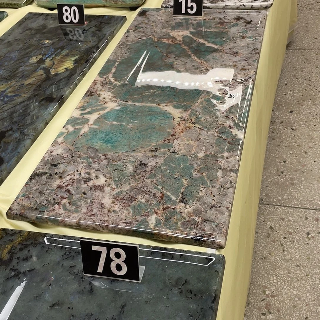 天然奢石亚马逊绿茶盘90*40