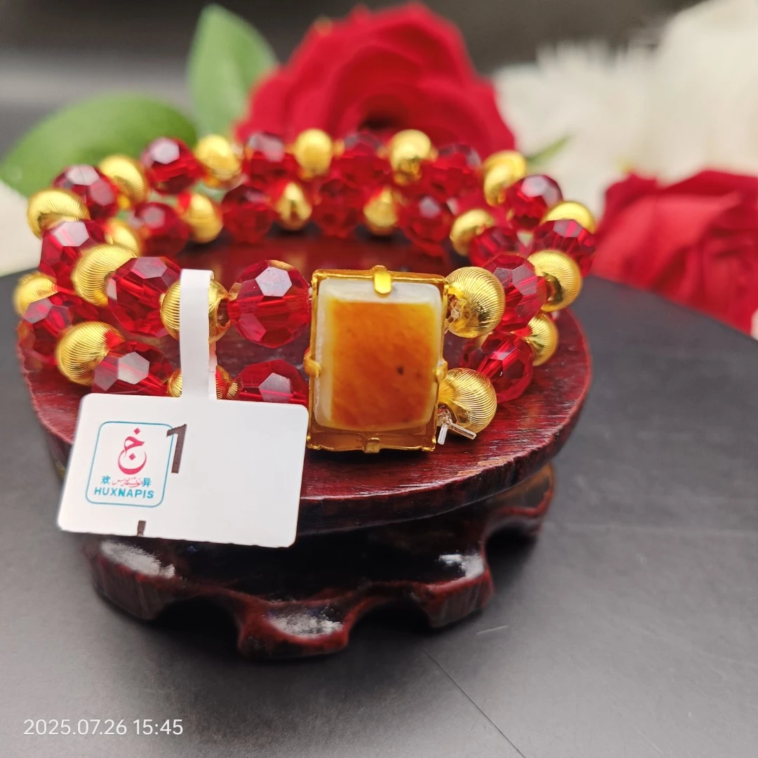 黄铜仿珍珠手链 手工编织情侣手链复古手串时尚