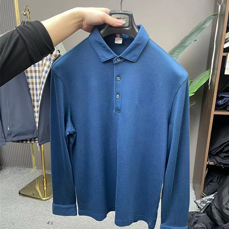 【雷长polo家】男士简单长袖季透气款polo衫