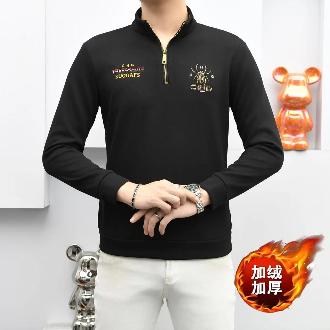 江南婷姐优选欧货-男士冬季长袖休闲加厚时尚保暖打底百搭卫衣