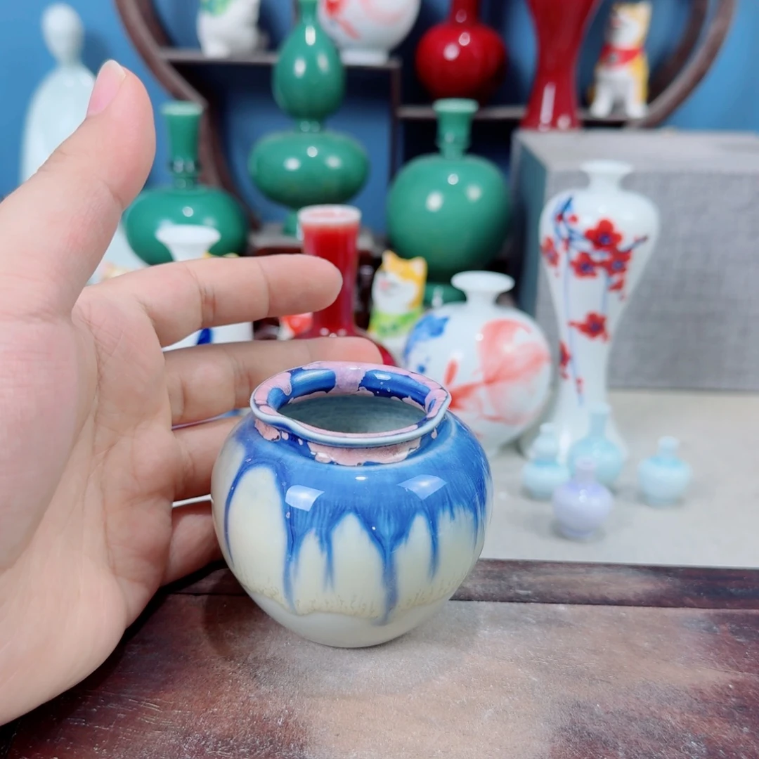 陶瓷手工小花器摆件