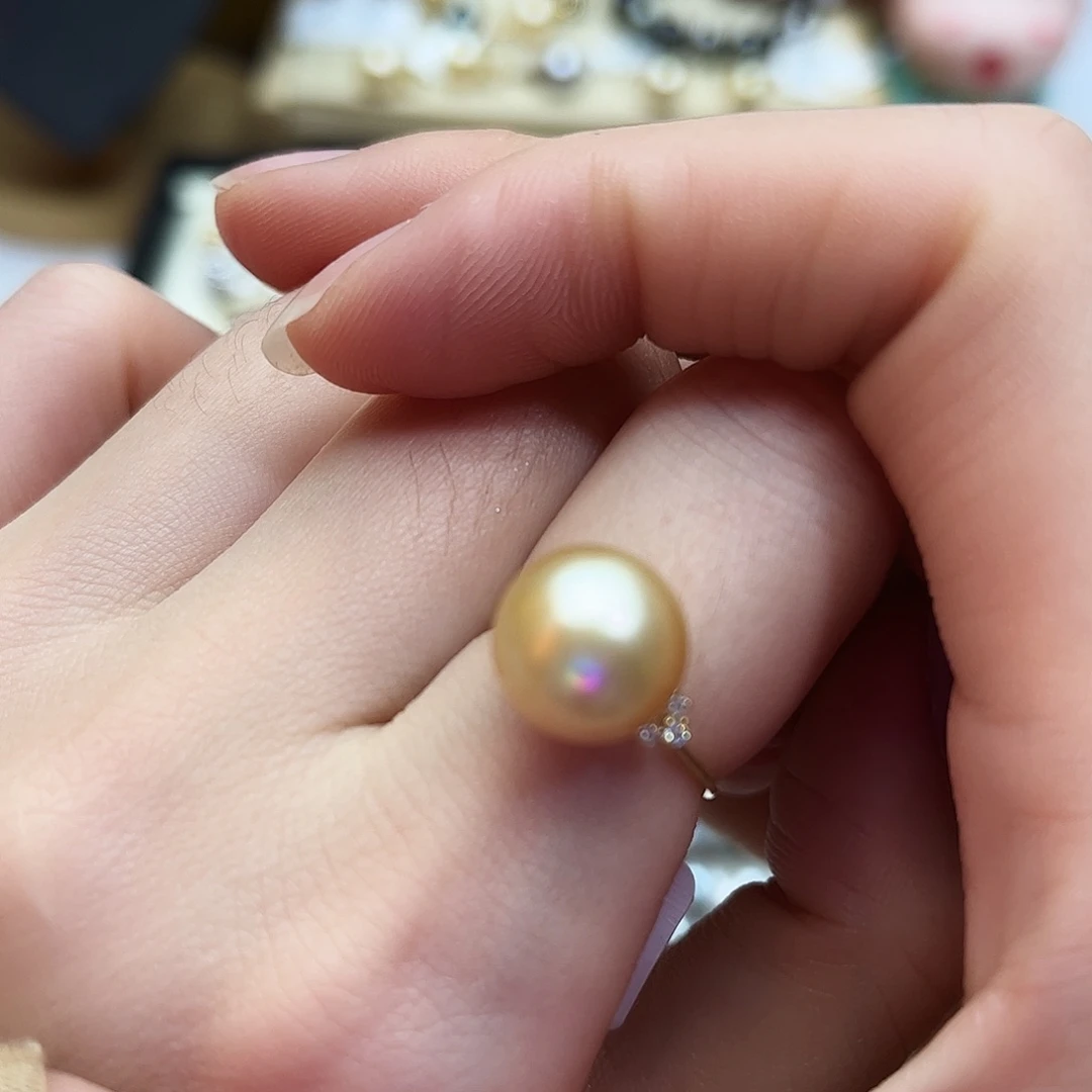 海水珍珠18K金镶嵌戒指