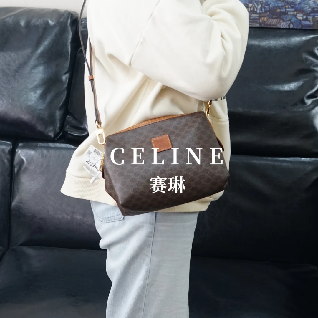95新 Celine/思琳 老花斜挎包/JJ01602812/2812