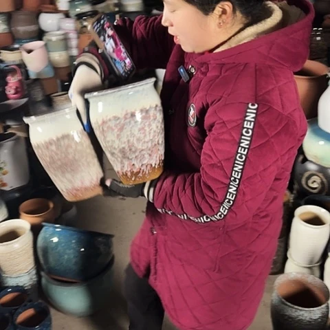 口17高23瑕疵盆子