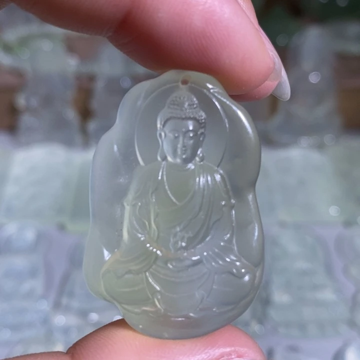 岫玉未镶嵌吊坠吊坠