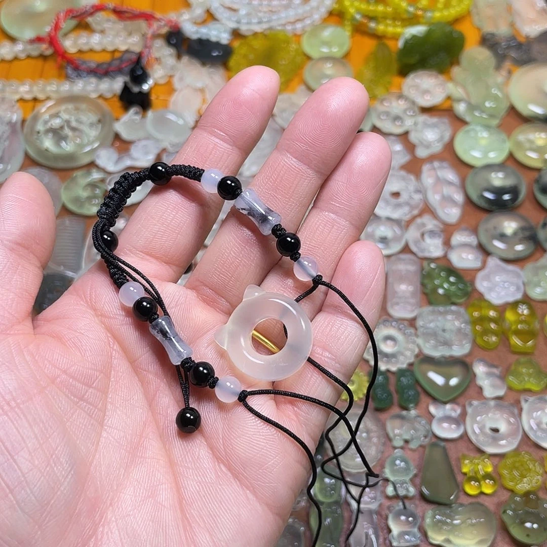 蛇纹石玉手绳未镶嵌蛋***酥