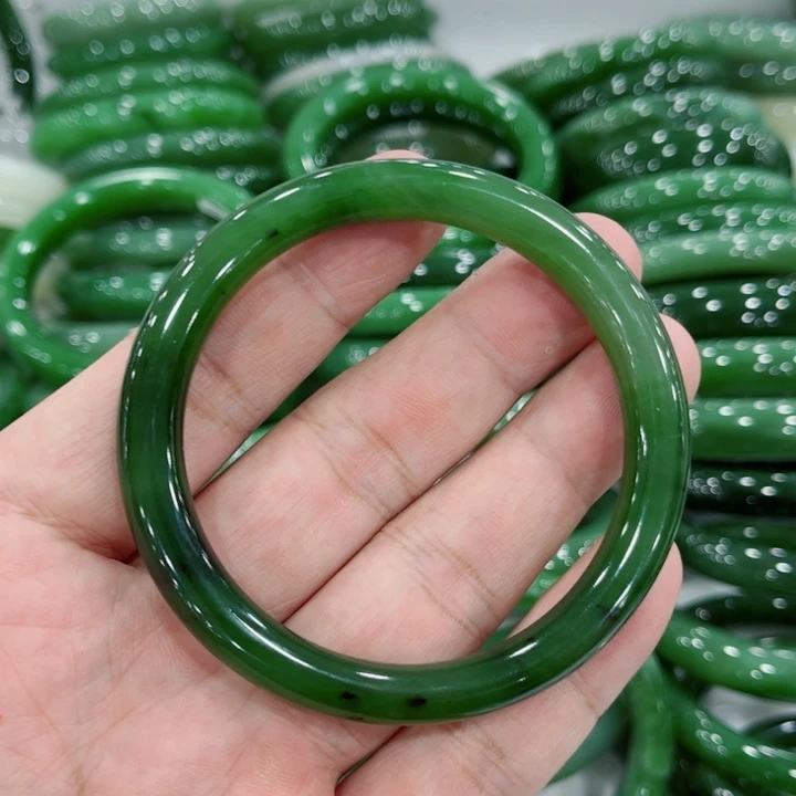 和田玉未镶嵌手镯56.5，0