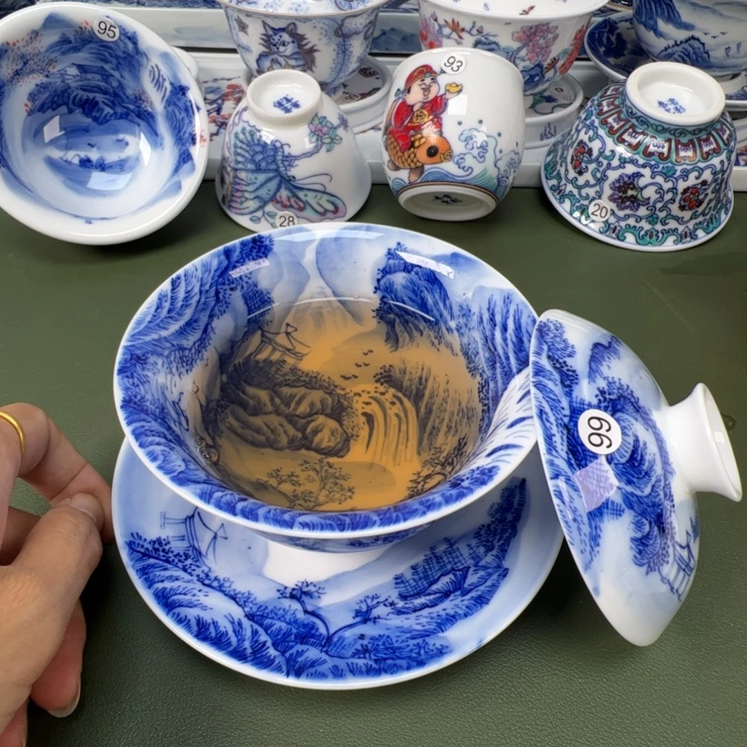 陶瓷景德镇纯手工纯手绘茶具木木66