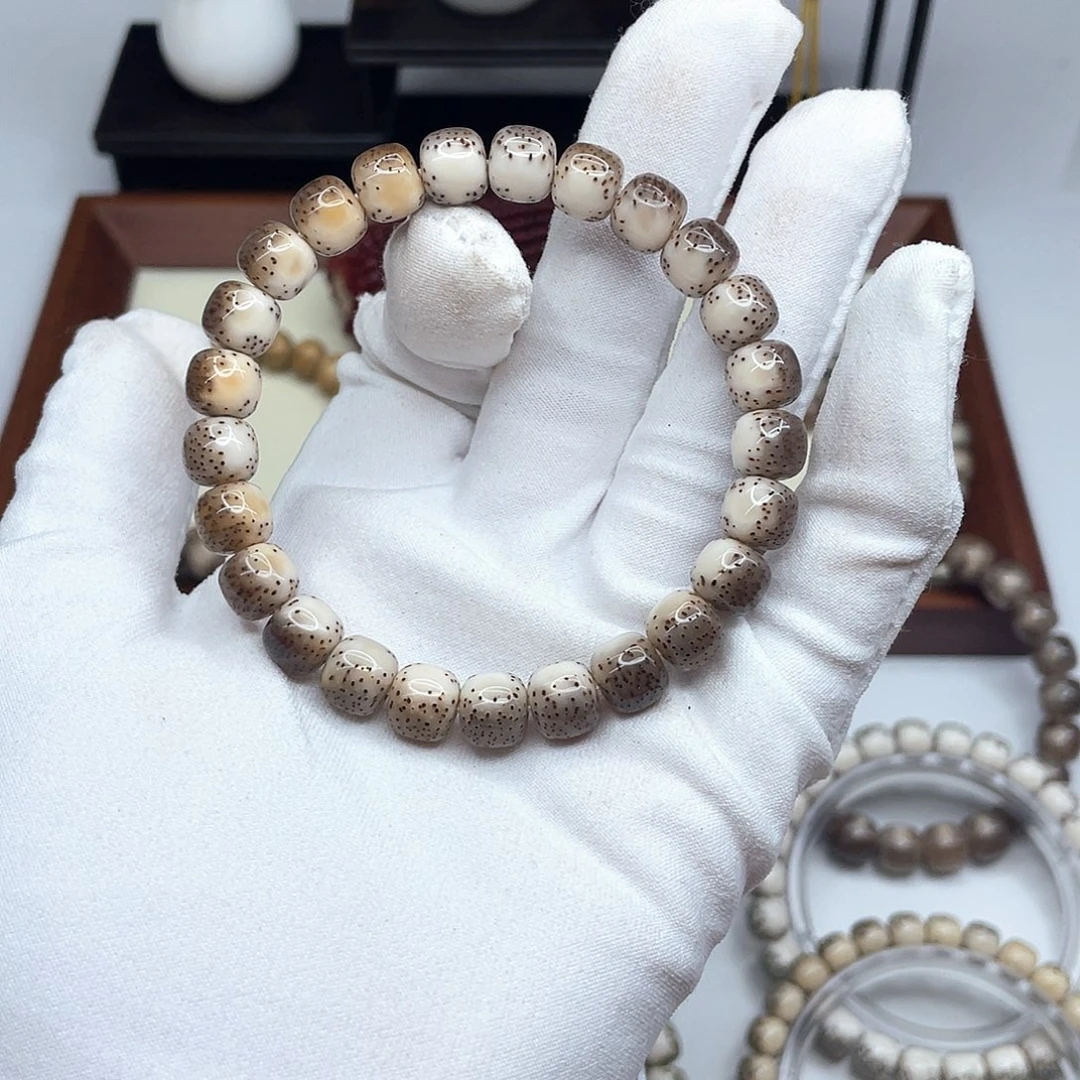 星月菩提手串9×8糯冰河豚火烧云B13