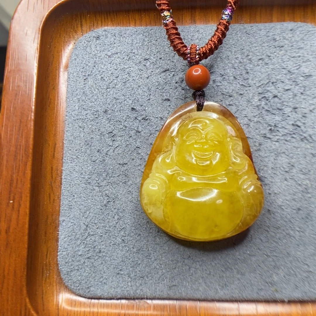 山***糠蜜蜡未镶嵌颈饰郎