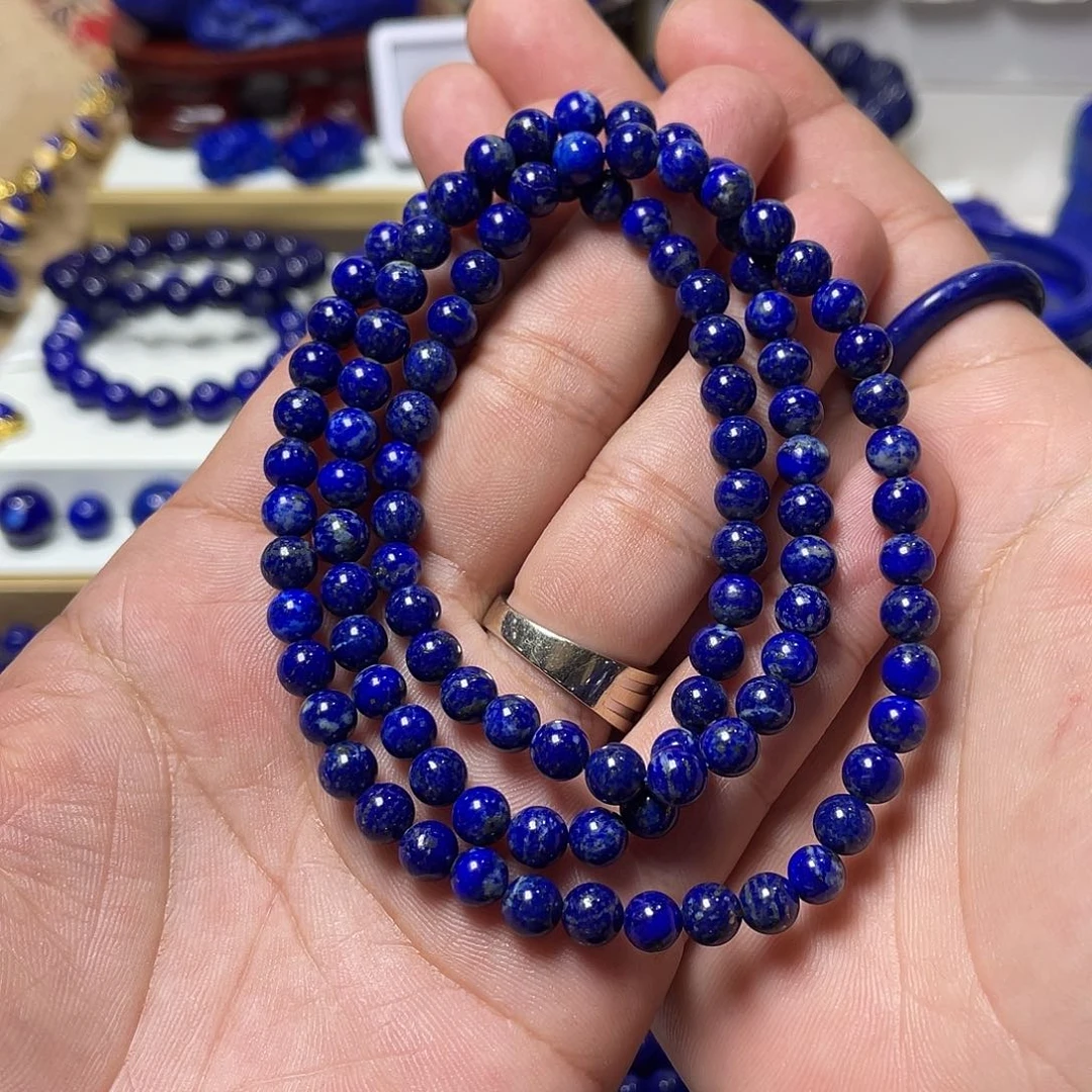 青金石未镶嵌开播福利！108颗6mm(入门级）