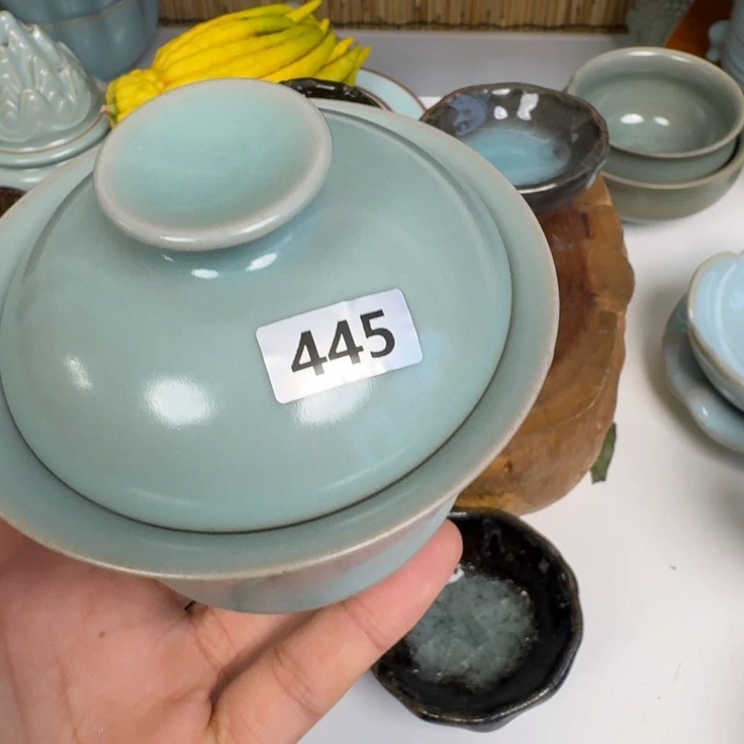 汝瓷两才盖碗发发发