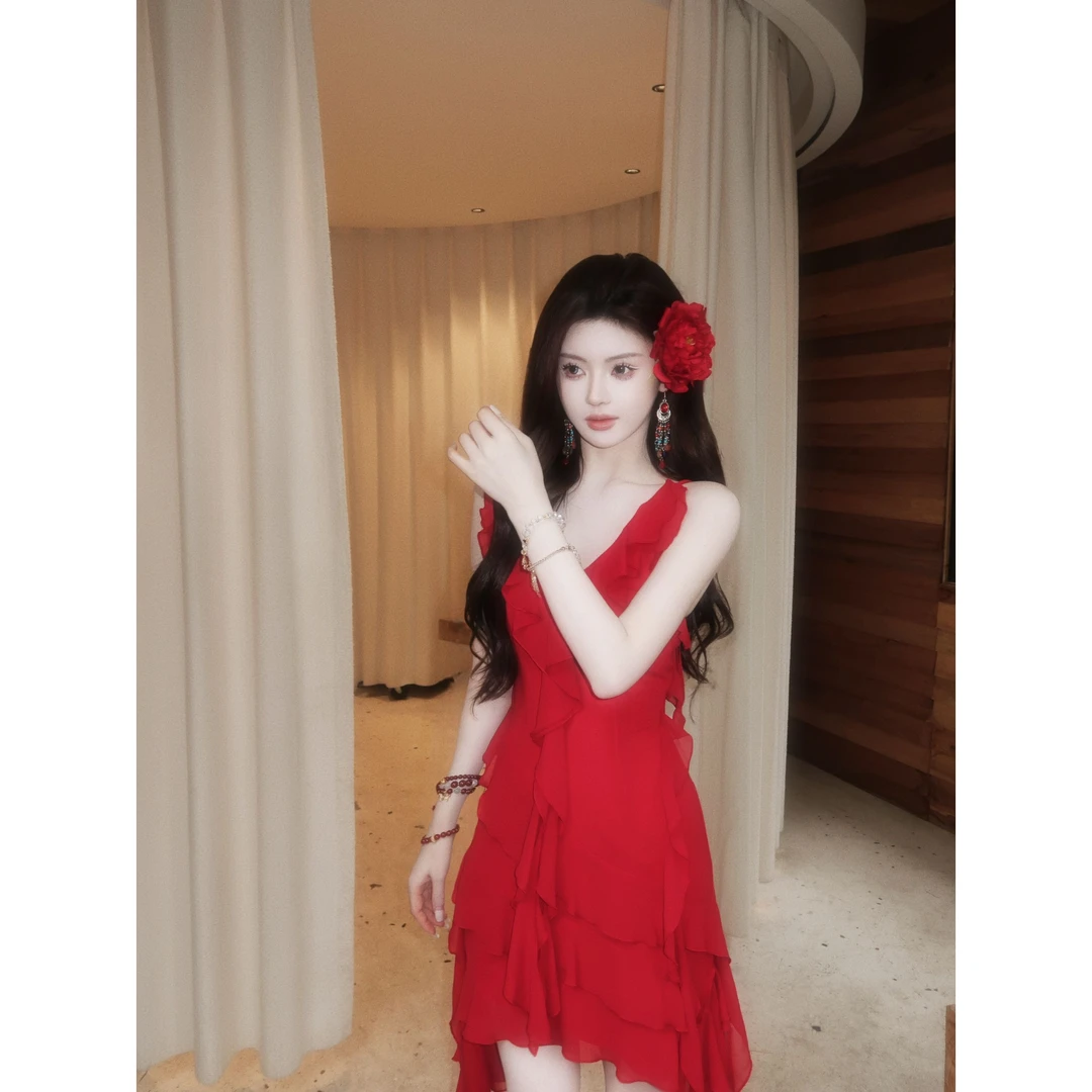 冰冰【泰式辣妹】夏季法式洋气减龄时尚休闲显瘦连衣裙BBC5LYQ3367