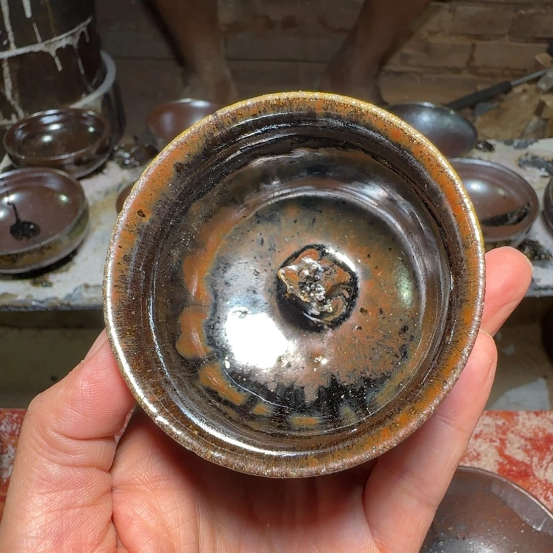N***I柴烧建盏茶盏茶杯434