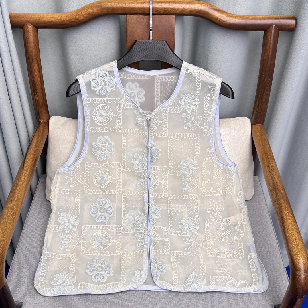 【锦绣】2025新款新中式重工刺绣夏季百搭时尚马甲536