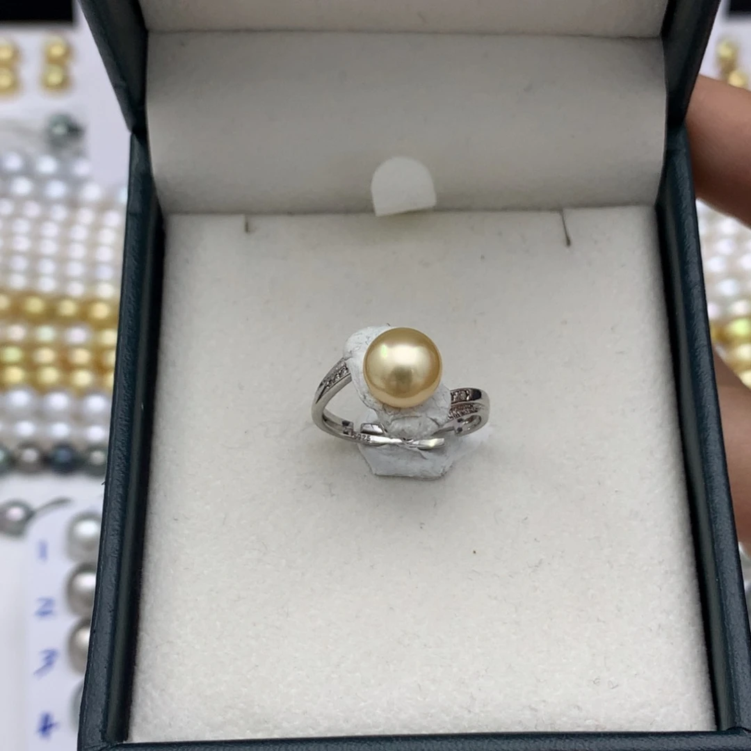 海水珍珠裸珠8+mm无暇南洋金珠（裸珠）