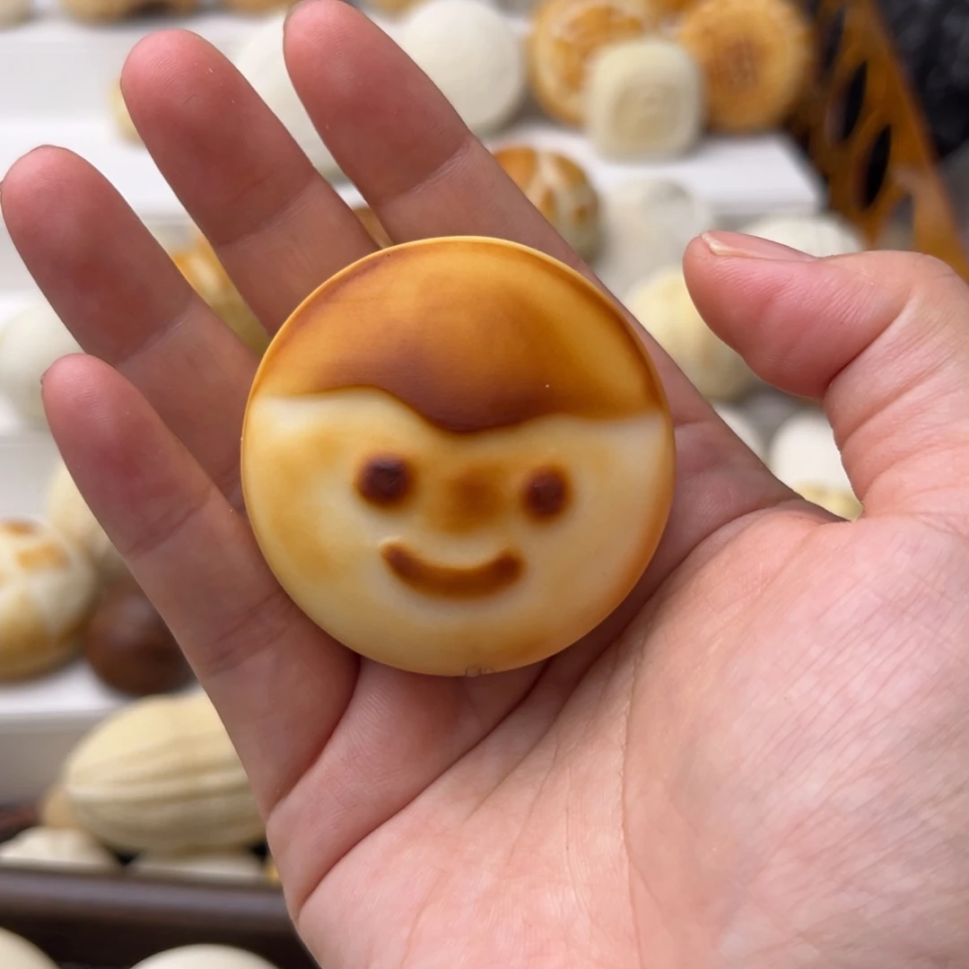 绵***绵把件菩提根/象牙果定制大笑脸饼画长条猫猫补链接