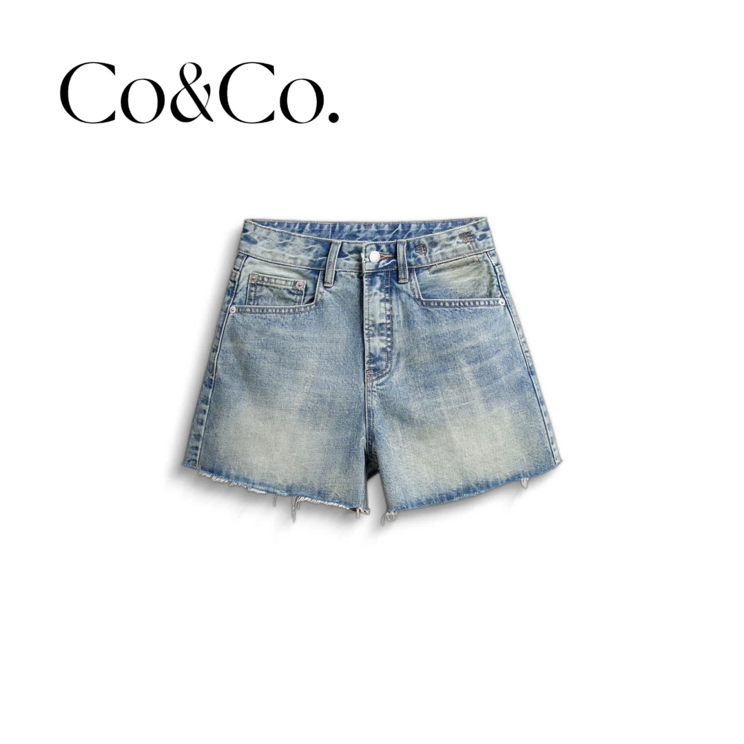 Co&Co.「长腿特派员」夏季纯棉复古水洗百搭显瘦三分牛仔短裤女1963