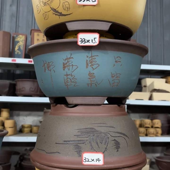 紫砂花盆100-4。