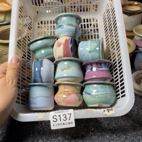 紫砂花盆微瑕137口径4.5左右