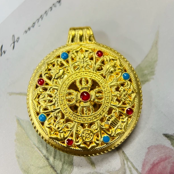 足金饰品/珐琅八宝罗盘/3.39/1B5A0873/q