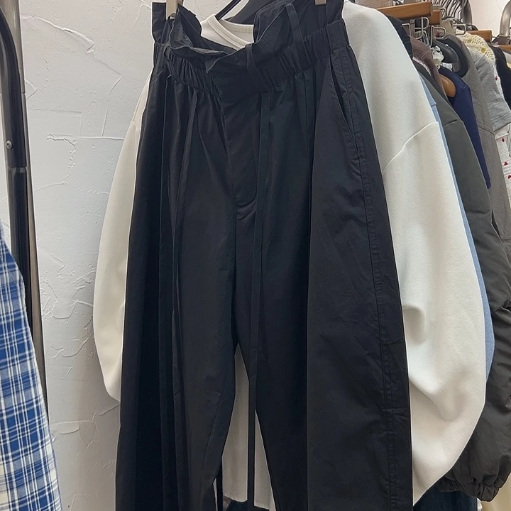 R13 正版 黑色阔腿裤